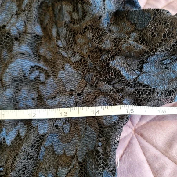 GANNI Flynn Lace V neck Wrap Ruffle and Lace Dress - Picture 10 of 16